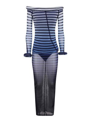 Courreges Long Jersey Dress With Side Split