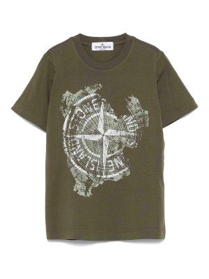 Stone Island Junior: T-shirts - T-Shirt - Vert