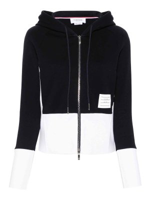 Ami Paris Half-zip ribbed knit jumper - Blue | UKS633KN0022430