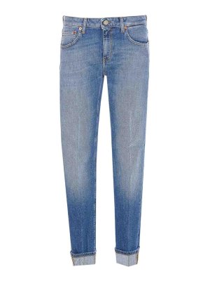 デニム・ジーパン DONDUP Woman Jeans Blue DP268BDSE340DIM2 800 Dondup Jeans - Dark Wash - Women | DP268BDSE340IM2800