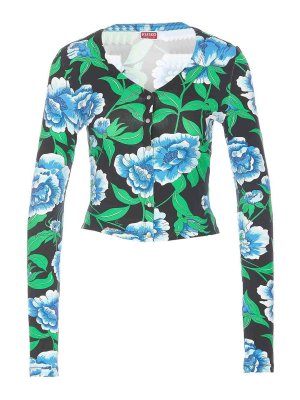 KENZO: cardigans - Peonies Cardigan