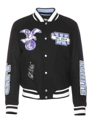 OFF-WHITE: Chaquetas Bomber - Chaqueta Bomber - Negro