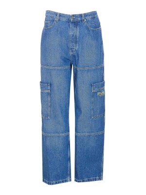 OFF-WHITE: bootcut jeans - Jeans