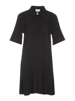GANNI: ショートドレス - ショートドレス - 黒