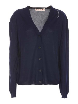 Marni: Cardigans - Cardigan - Blau