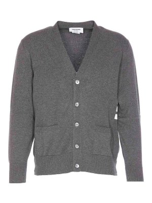THOM BROWNE: cardigans - 4Bar Cardigan