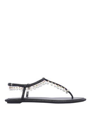 RENE CAOVILLA: sandals - Pearls Diana Sandals