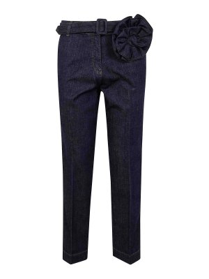 デニム・ジーパン LIU JO Woman Jeans Blue UA5280D4988 78899 Bootcut jeans with belt colour Blue denim | Liu Jo