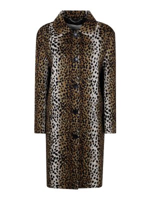 BLUMARINE: long coats - Jacquard Prnt Coat