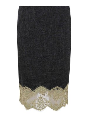 Alexandre Vauthier Velvet midi skirt | 233SK1952UNDERWOODGREEN