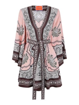 Self Portrait Pink Textured Knit Mini Dress - Pink | RS25087SAP