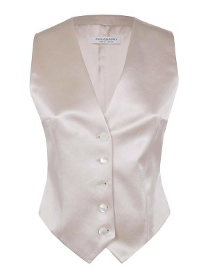 アウターその他 TAGLIATORE Woman Waistcoat White GISELLE940029 X1133 TAGLIATORE: women's vest - White | Tagliatore gilet