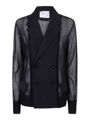 Sacai: Chaquetas casual - Chaqueta Casual - Negro