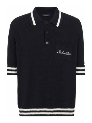 Tシャツ・カットソー Burberry SS25 Wool polo shirt (8104873 BLACK) 23799985_53765829_600.jpg