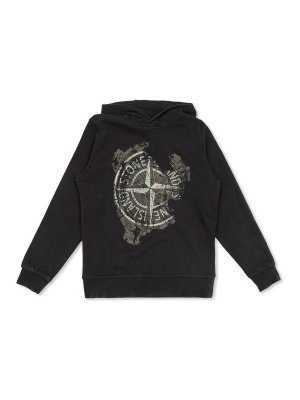 STONE ISLAND: Sudaderas y suéteres - Sudadera - Negro