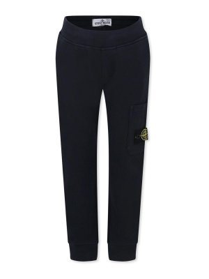 STONE ISLAND: tracksuit bottoms - Logo blue pants