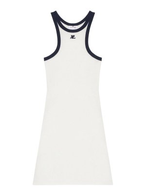 Courreges: Suéteres con cuello pico - Suéter Cuello Redondo - Blanco