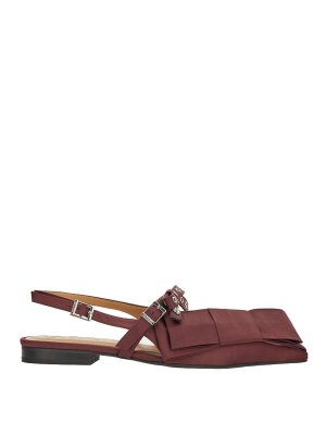 GANNI: flat shoes - Satin Ballerina