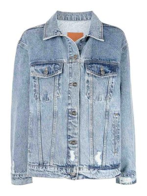ANINE BING: Jeansjacken - Jeansjacke - Blau