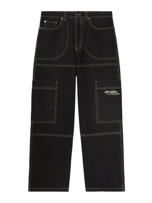 OFF-WHITE: bootcut jeans - Jeans