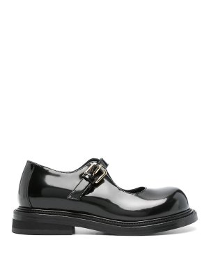 MOSCHINO: flat shoes - Leather flats