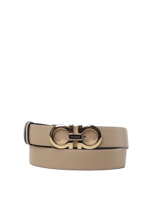FERRAGAMO: Cinturones - Cinturón - Beis