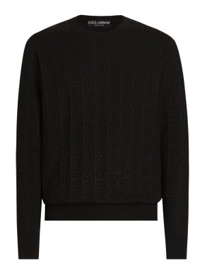 DOLCE & GABBANA: Suéteres con cuello pico - Suéter Cuello Redondo - Negro