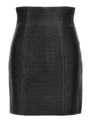Balmain: Minifaldas - Falda Semilarga - Negro