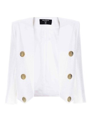 Balmain: Vestes de costume - Blazer - Blanc