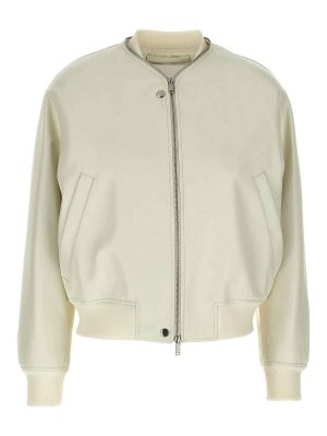 JIL SANDER: Bombers - Blazer - Blanc