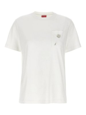 KENZO: t-shirts - Logo Pin T-Shirt