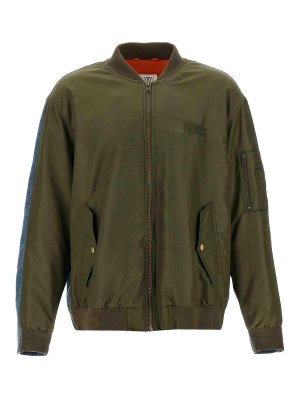 MM6 MAISON MARGIELA: blazers - Bimaterial Bomber Jacket