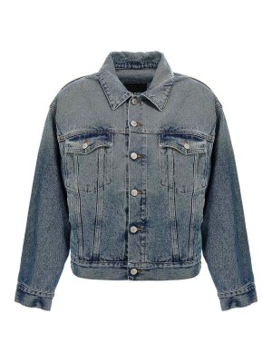 MM6 MAISON MARGIELA: denim jacket - Cut-Out Denim Jacket