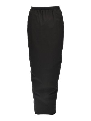 RICK OWENS: ロングシャツ - ロングスカート - 黒