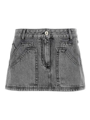 ミニスカート Marni Patch skirt Marni Patch Skirt - Light Blue - Women | GOJD0457Q2USCX34PCB44
