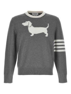 THOM BROWNE: crew necks - 4-Bar Hector Sweater