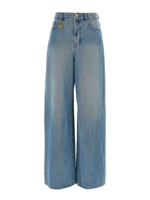 デニム・ジーパン STELLA MCCARTNEY Layered jeans Light Blue 6D03393SQH10 STELLA MCCARTNEY：ジーンズ レディース - ブルー | GIGLIO.COM