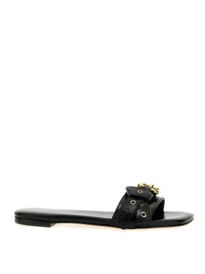 サンダル・ミュール Alexander Wang Black leather Rexa slippers (30125M014 001) Alexander Wang Black leather Rexa slippers (30125M014 001