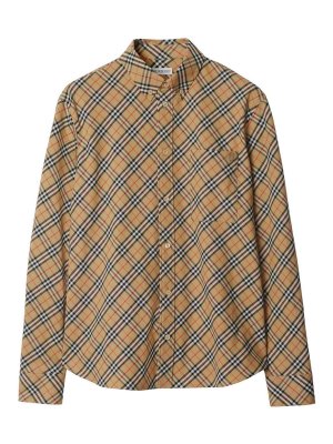 Burberry Check Shirt - Beige - Men | 8098844 | thebs.com