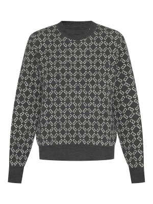 GIVENCHY: Strickpullover mit Rundhalsausschnitt - Rundhalspullover - Grau