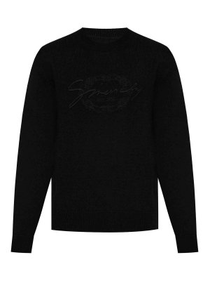 GIVENCHY: Strickpullover mit Rundhalsausschnitt - Rundhalspullover - Schwarz