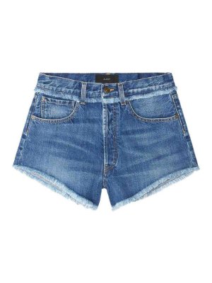 ALANUI: Trousers Shorts - Fringed Denim Shorts
