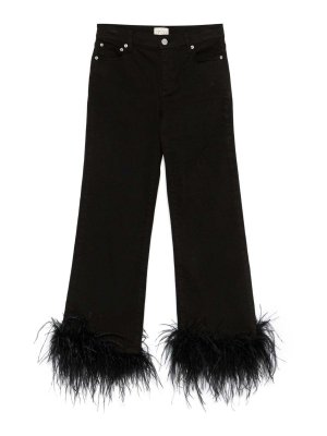 ALICE+OLIVIA: straight leg jeans - Denim With Feathers