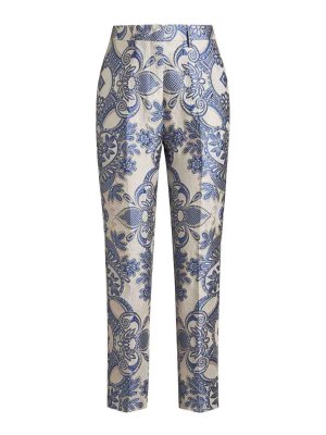 ETRO: straight leg jeans - Jacquard Ytrousers