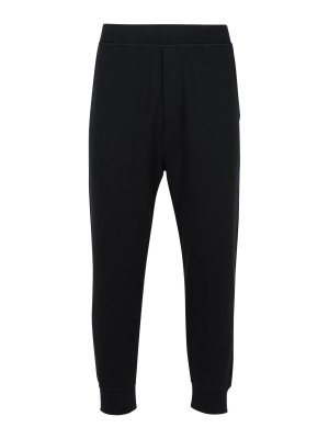 DSQUARED2: Trousers Shorts - Relaxed Black Cotton Pants