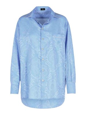 ETRO: shirts - Light Blue Cotton Shirt