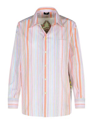 ETRO: shirts - Orange Cotton Shirt