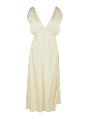 JIL SANDER: knee length dresses - Ivory Viscose Blend Dress