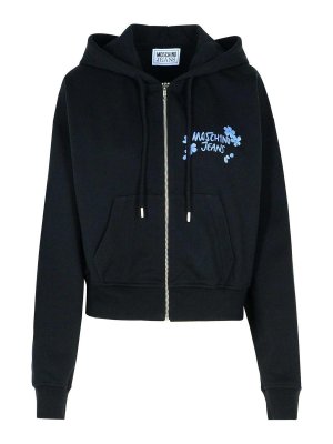 MOSCHINO JEANS: Sweatshirts & Sweaters - Black Cotton Sweatshirt