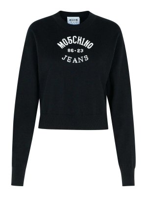 MOSCHINO JEANS: Pull col rond - Pull Col Rond - Noir